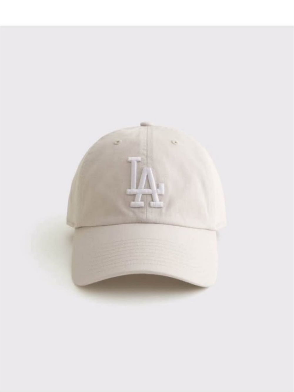 47 LA Logo Cap in Cream with White Embroidery